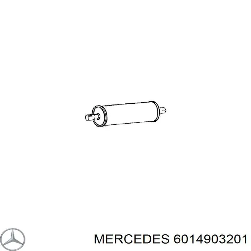 6014903201 Mercedes silenciador, parte central