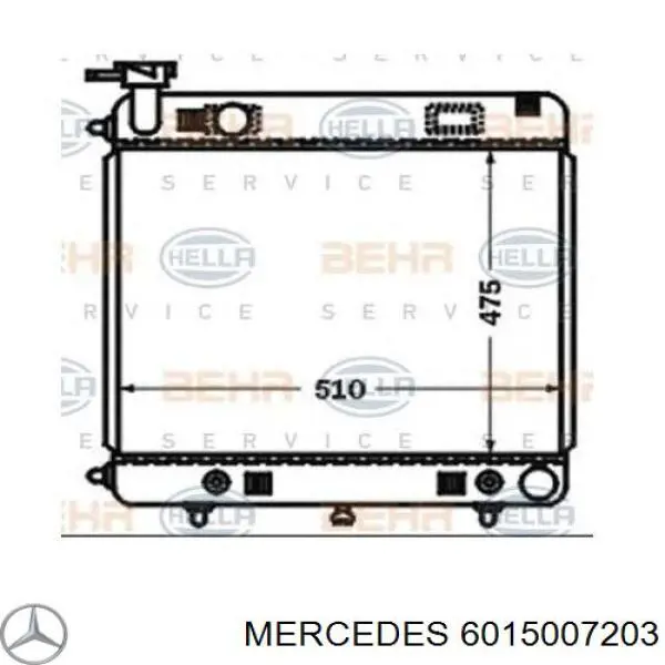 Радиатор 6015007203 Mercedes