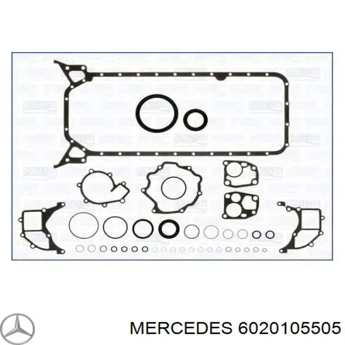 6020105505 Mercedes комплект прокладок двигателя нижний