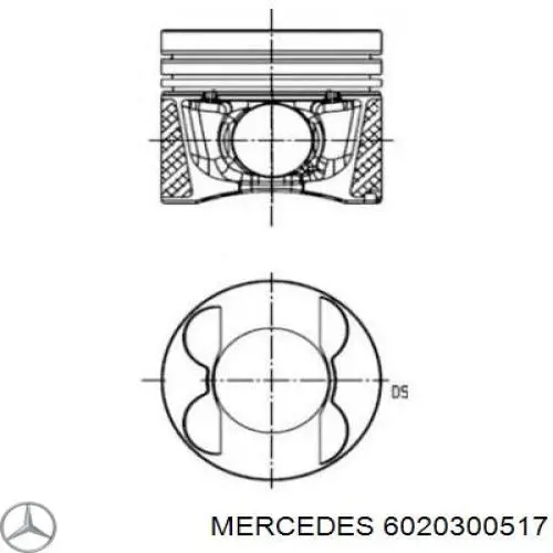 Поршень на 1 цилиндр 6020300517 Mercedes