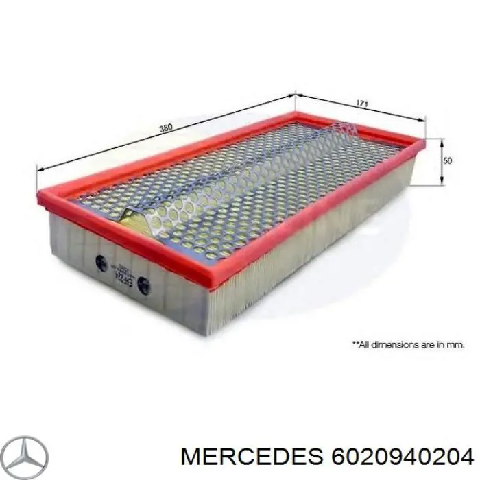 Купить 6020940204 Mercedes Автомобильный фильтр воздуха