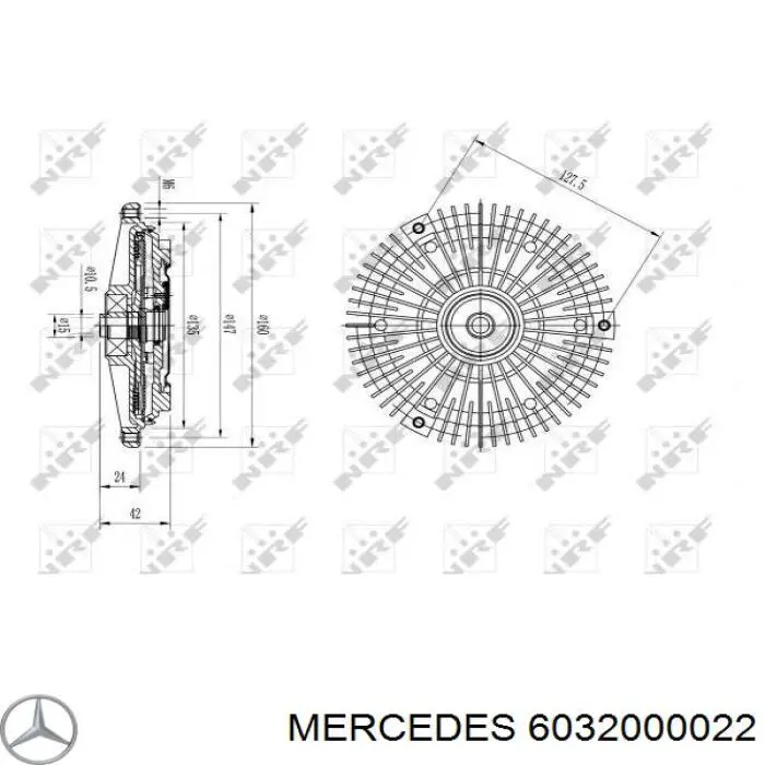 Купить 6032000022 Mercedes Муфта вентилятора охлаждения