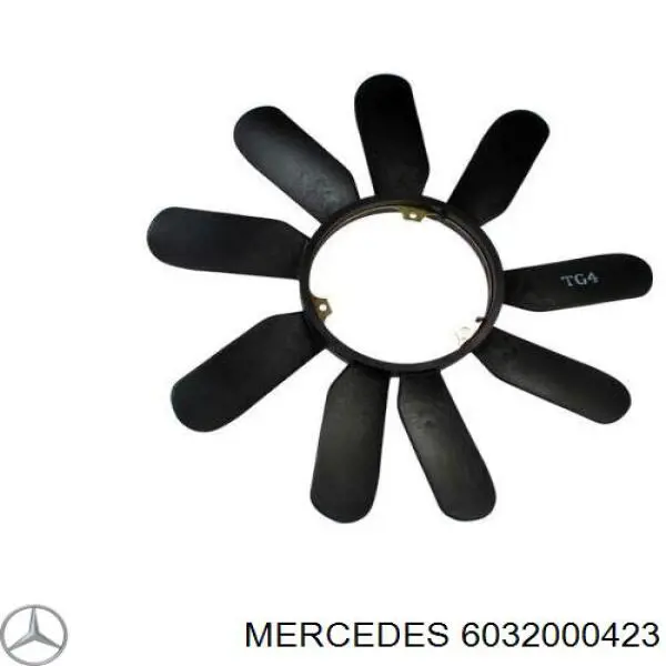 6032000423 Mercedes вентилятор (крыльчатка радиатора охлаждения)