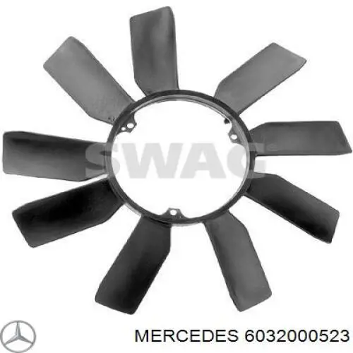 6032000523 Mercedes вентилятор (крыльчатка радиатора охлаждения)