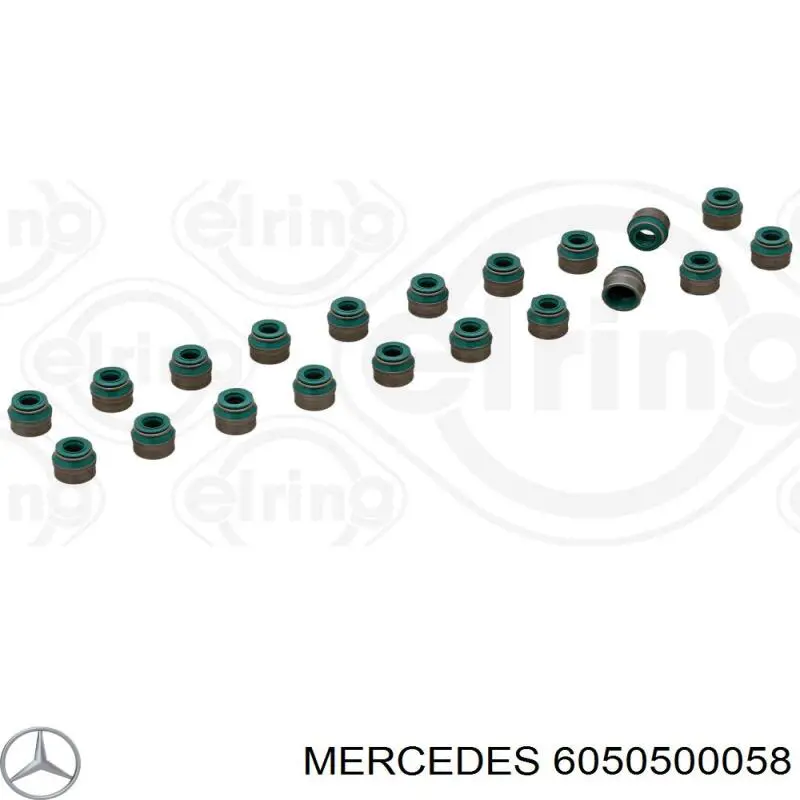 Купить 6050500058 Mercedes Маслосъемный колпачок (сальник клапана) впуск/выпуск, комплект на мотор