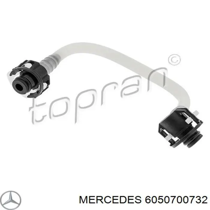 6050700732 Mercedes трубка топливная от фильтра к клапану отсечки топлива