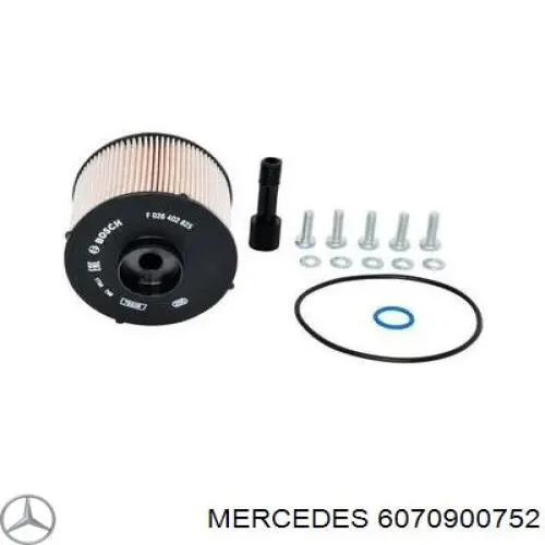 6070900752 Mercedes filtro de combustível