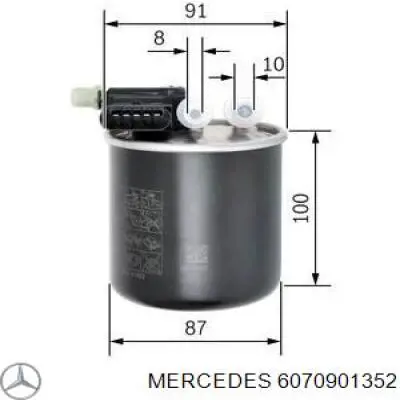 Фильтр тонкой очистки топлива Mercedes 6070901352 цена, от 80.33 USD
