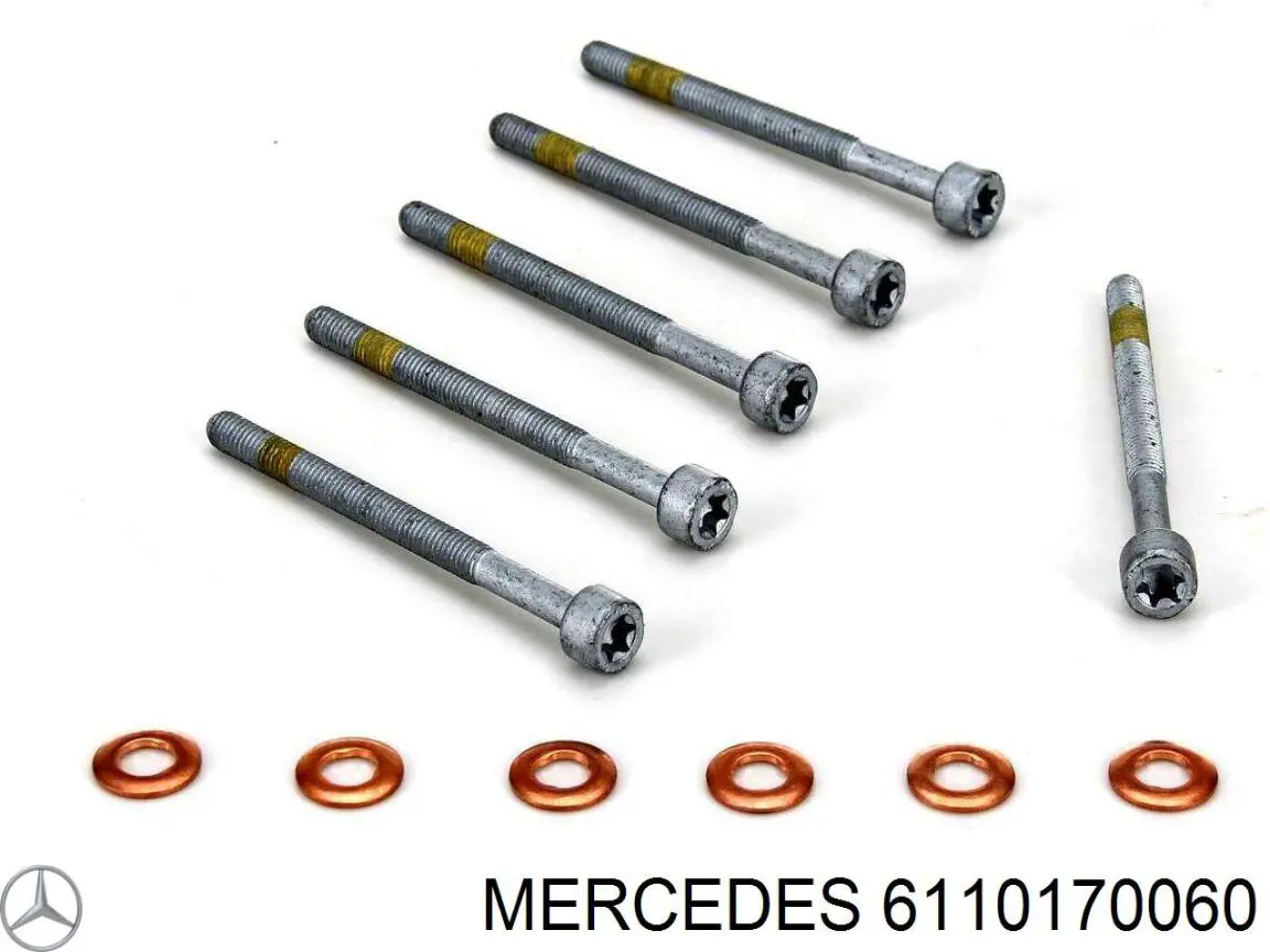 Anel (arruela) do injetor de ajuste 6110170060 Mercedes