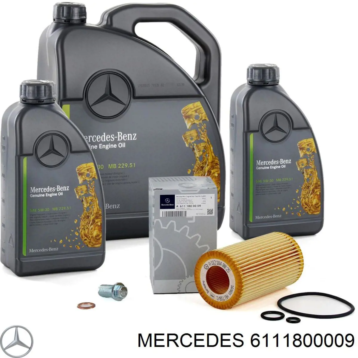 Filtro de óleo Mercedes 6111800009