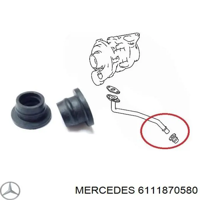 Прокладка шланга отвода масла от турбины Mercedes 6111870580 цена, от 3.53 USD