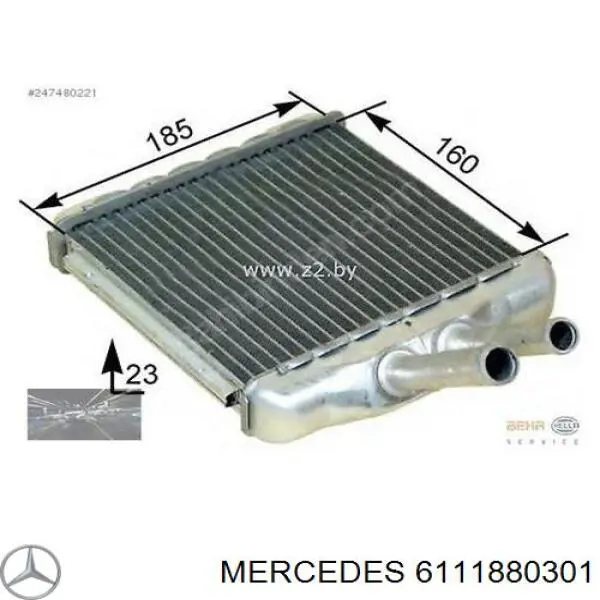 6111880301 Mercedes radiador de óleo