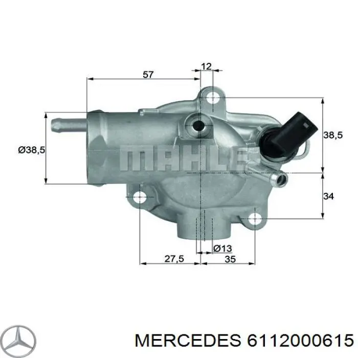 Корпус термостата 6112000615 Mercedes