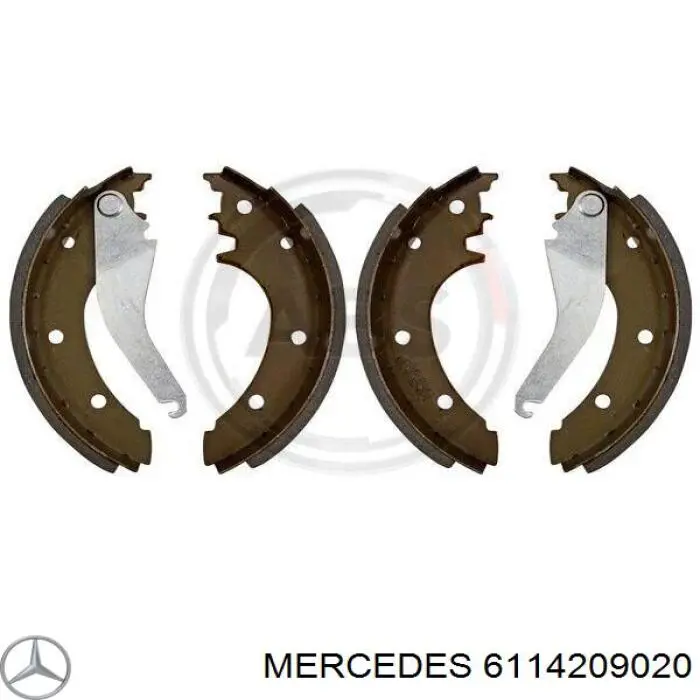 6114209020 Mercedes placa sobreposta do freio traseira (truck)