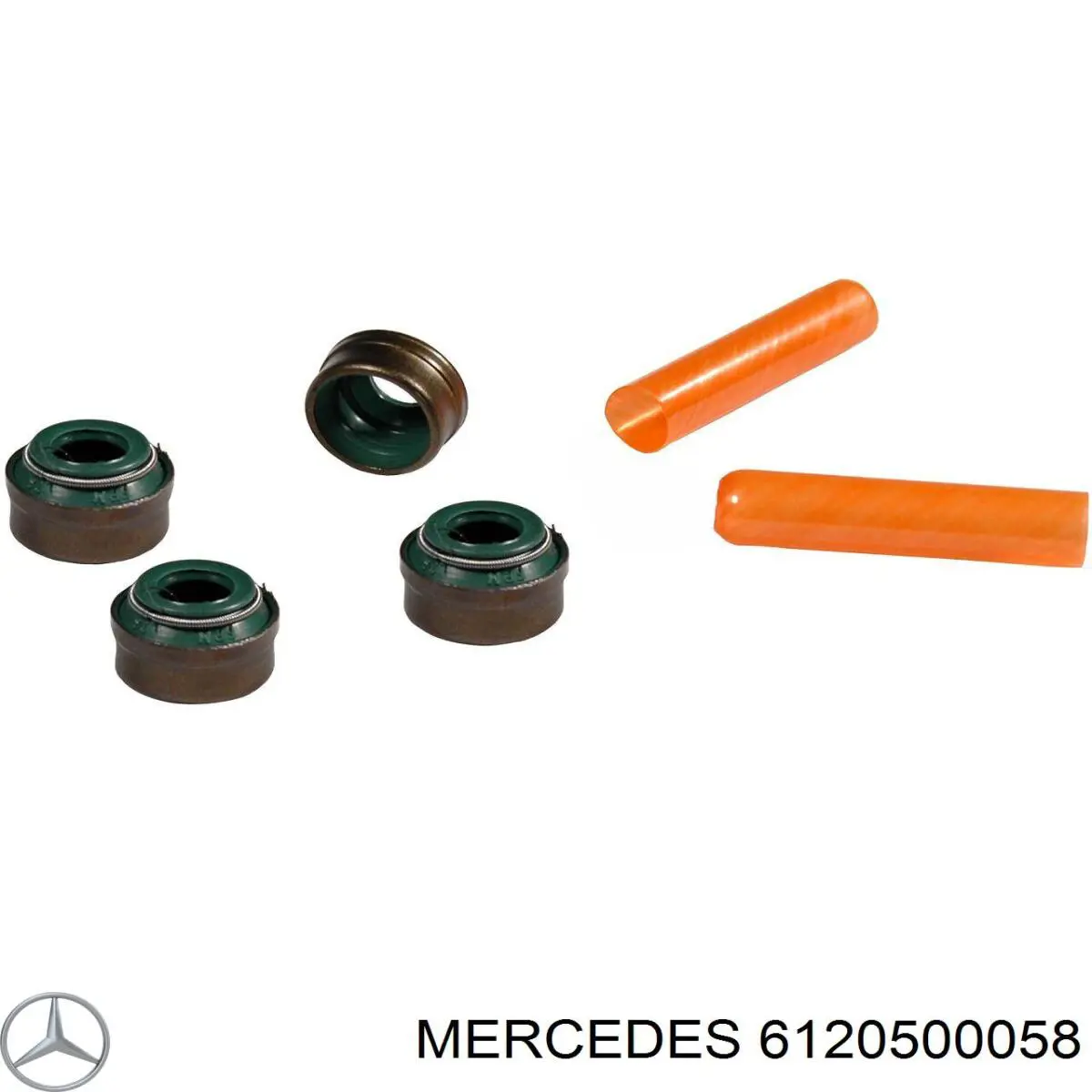 Сальник клапана (маслосъемный), впуск/выпуск, комплект на мотор Mercedes 6120500058