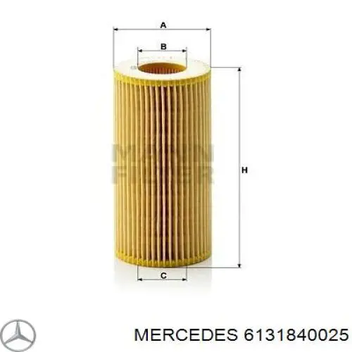 Масляный фильтр 6131840025 Mercedes