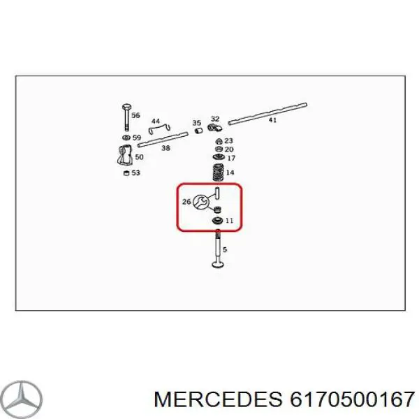 A6170500167 Mercedes сальник клапана (маслосъемный, впуск/выпуск, комплект на мотор)