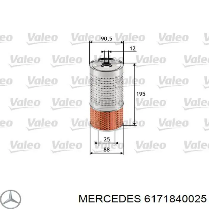 Масляный фильтр 6171840025 Mercedes