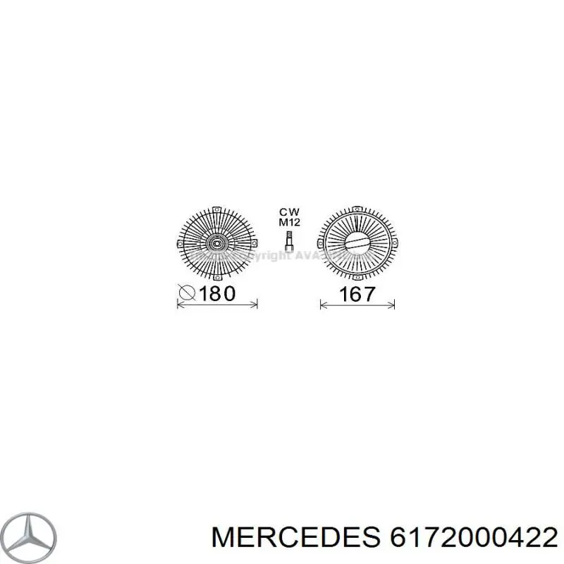 6172000422 Mercedes Гидромуфта привода вентилятора