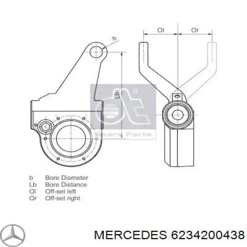 Трещетка тормозная переднего моста 6234200438 Mercedes