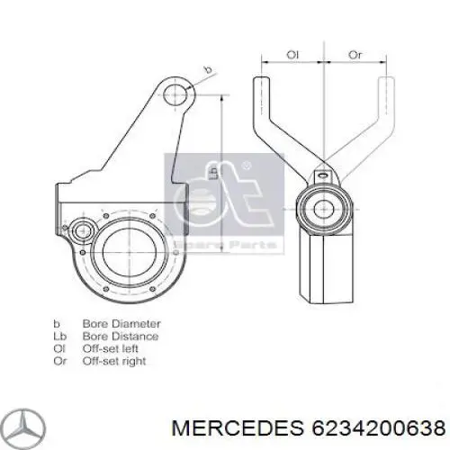6234200638 Mercedes Трещетка тормозная переднего моста