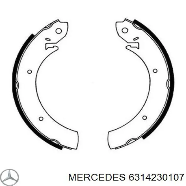 Задние барабанные колодки 6314230107 Mercedes