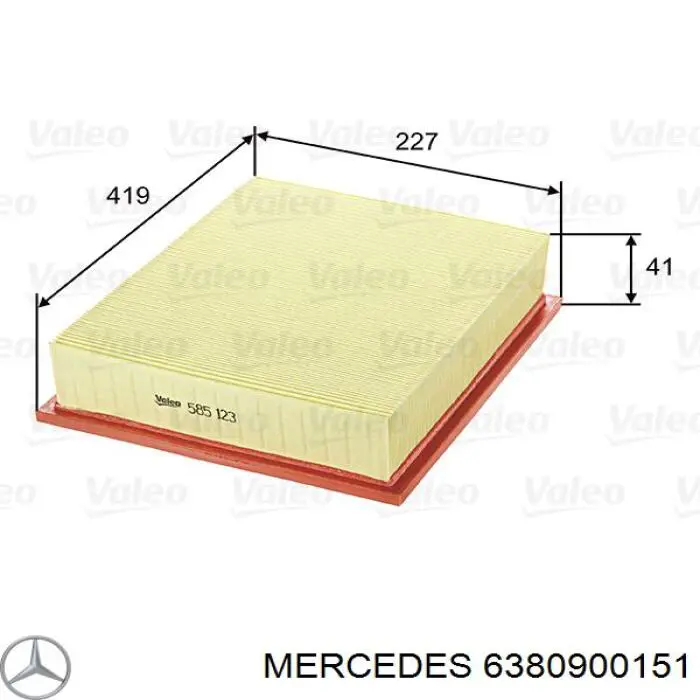 6380900151 Mercedes воздушный фильтр