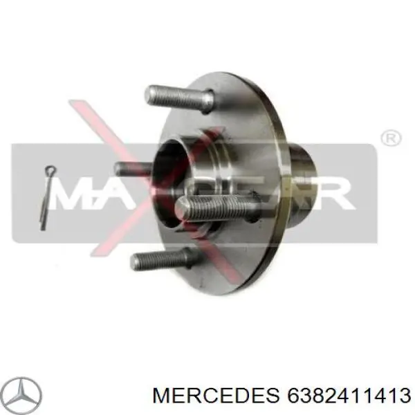 6382411413 Mercedes подушка (опора двигателя задняя)