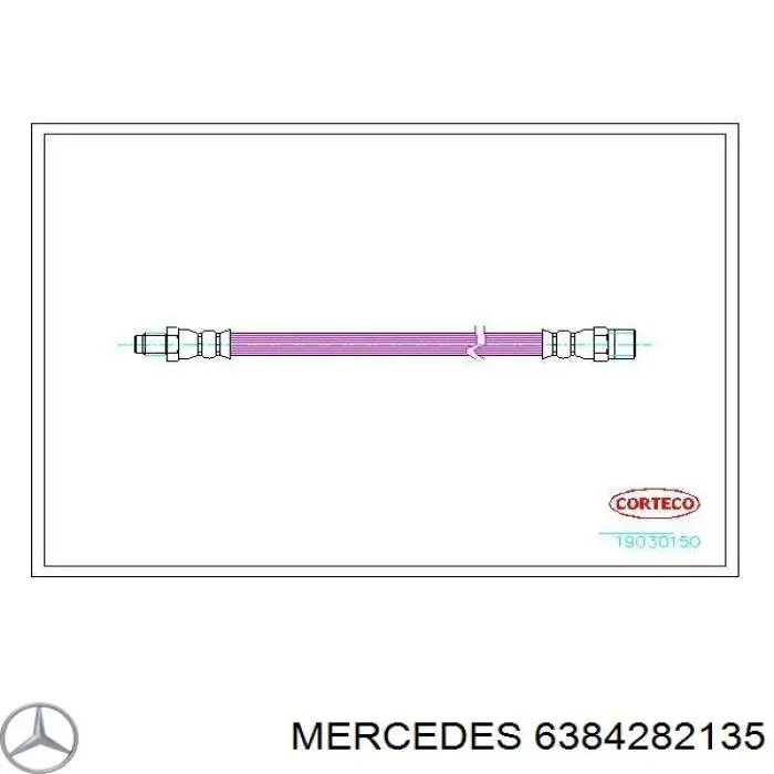 Задний тормозной шланг 6384282135 Mercedes