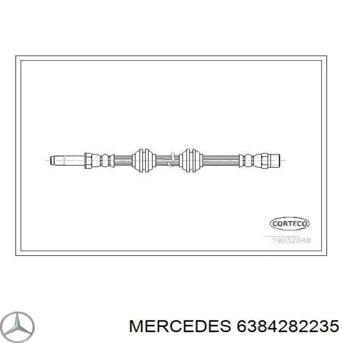 6384282235 Mercedes шланг тормозной передний
