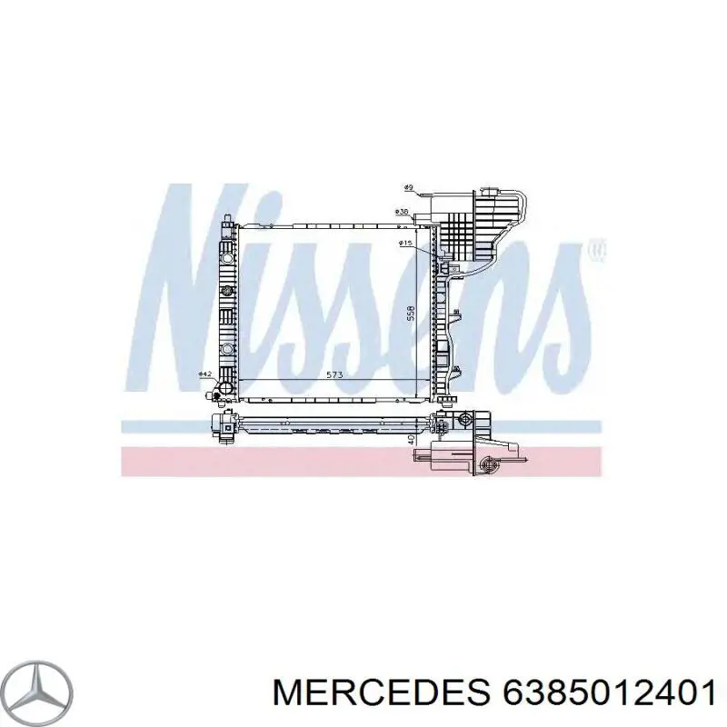 Радиатор охлаждения двигателя Mercedes 6385012401 цена, от 957.56 USD