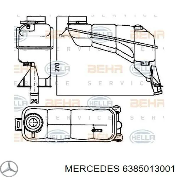 Радиатор охлаждения двигателя Mercedes 6385013001 цена, от 147.85 USD