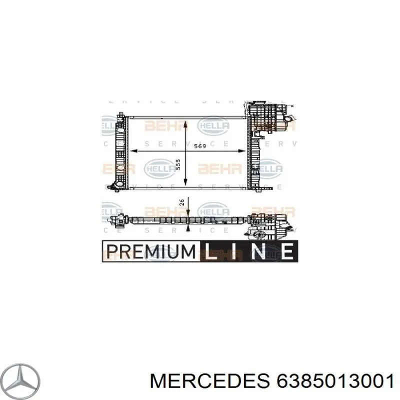 Купить 6385013001 Mercedes Радиатор водяной