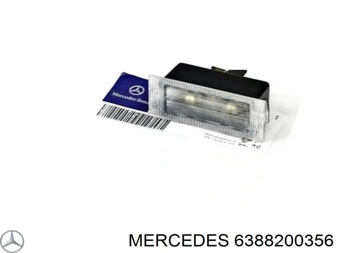 Фонарь подсветки заднего номерного знака на Мерседес-бенц Вито (Mercedes Vito) 638 фургон
