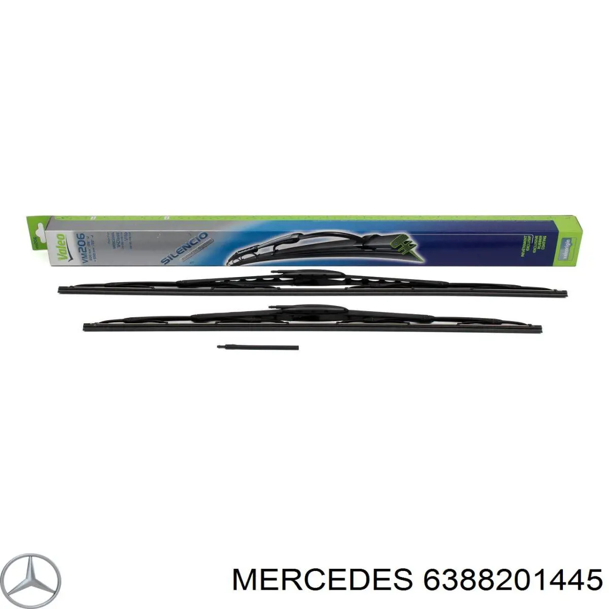 Щетка-дворник лобового стекла пассажирская 6388201445 Mercedes