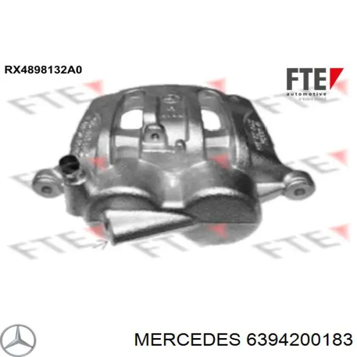 Суппорт тормозной передний правый 6394200183 Mercedes