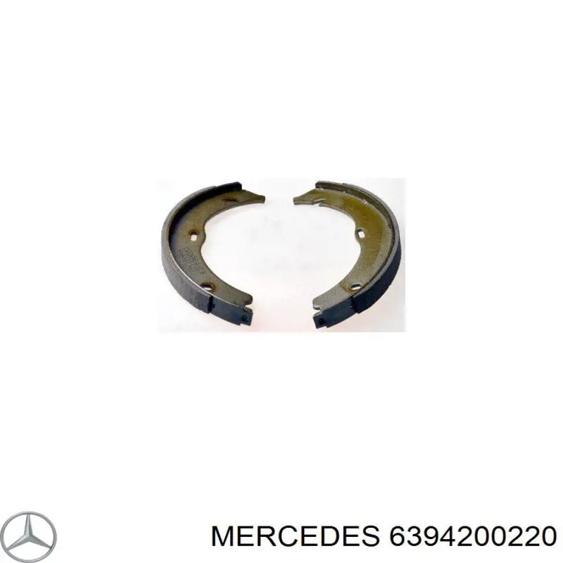 6394200220 Mercedes колодки ручника (стояночного тормоза)