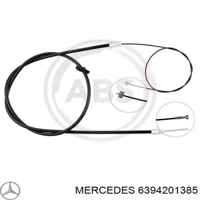 6394201385 Mercedes трос ручного тормоза передний