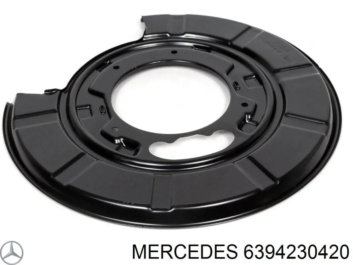 6394230420 Mercedes защита тормозного диска заднего левая