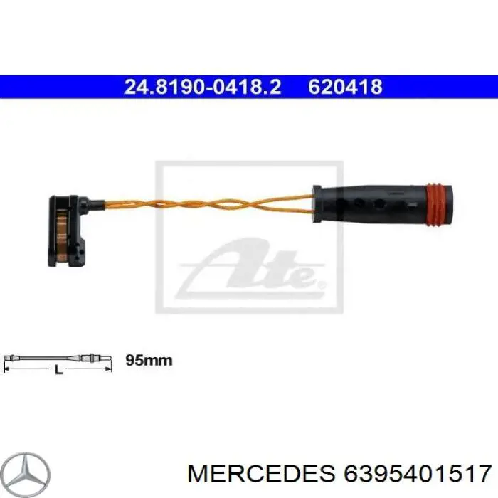 Датчик износа тормозных колодок, задний Mercedes 6395401517 цена, от 2.30 USD
