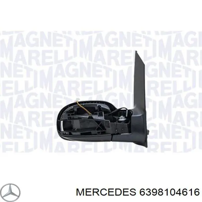 Правое боковое зеркало 6398104616 Mercedes