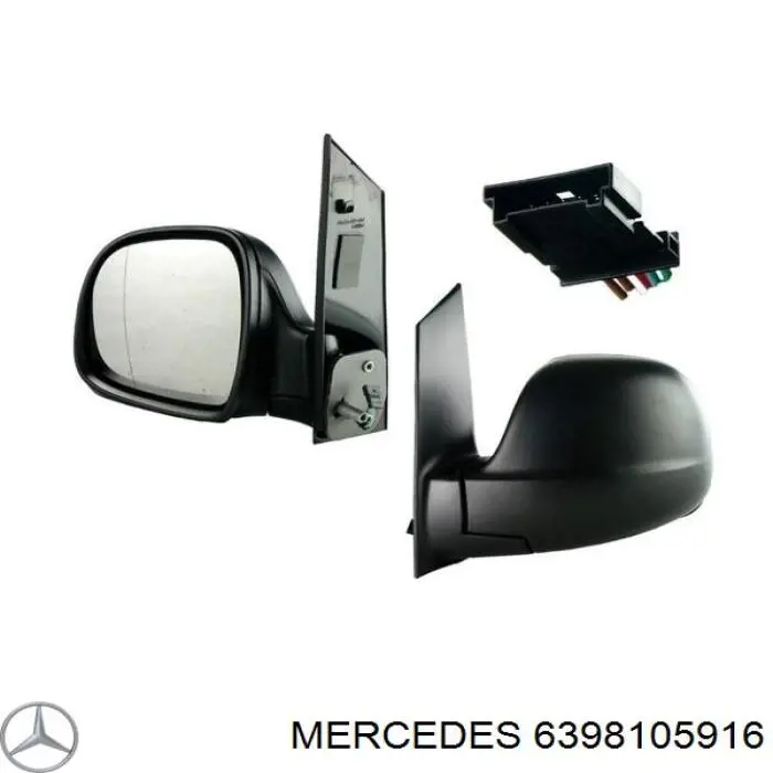 6398105916 Mercedes зеркало заднего вида левое