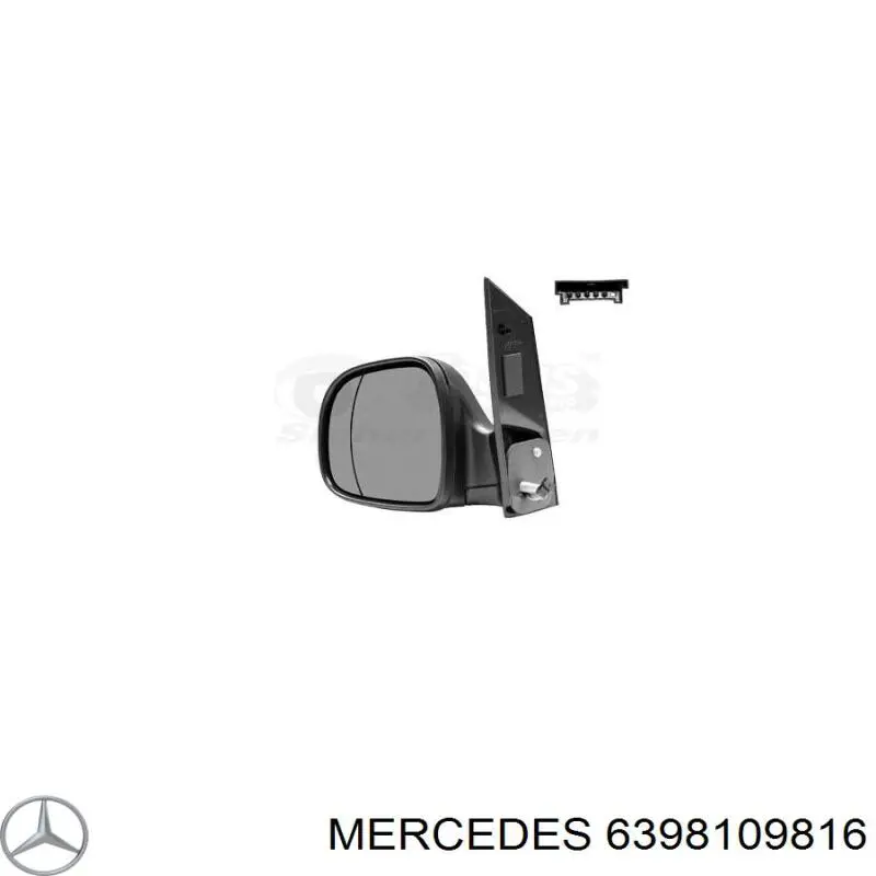 6398109816 Mercedes зеркало заднего вида левое