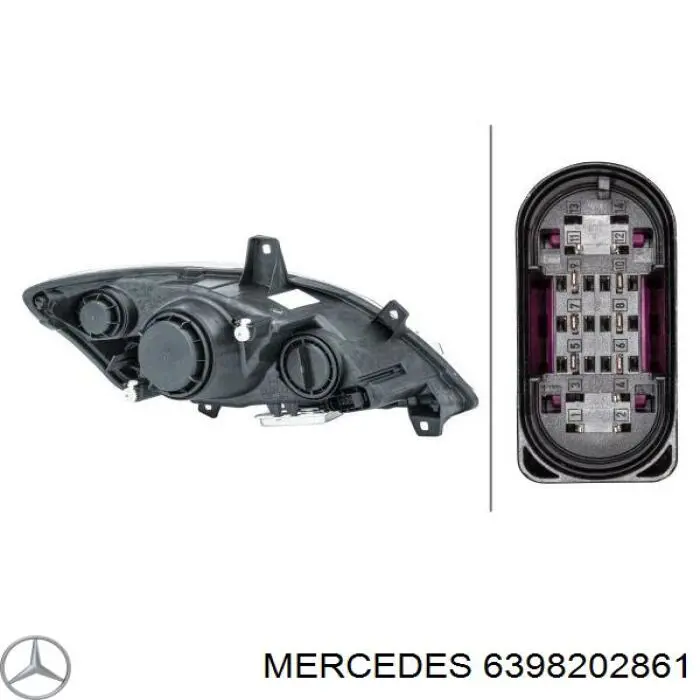 6398202861 Mercedes фара левая