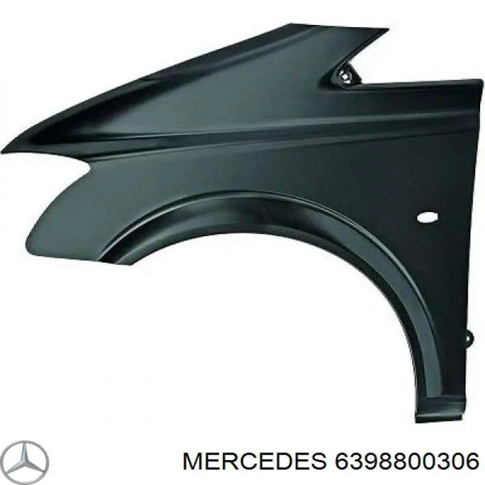 6398800306 Mercedes pára-lama dianteiro direito