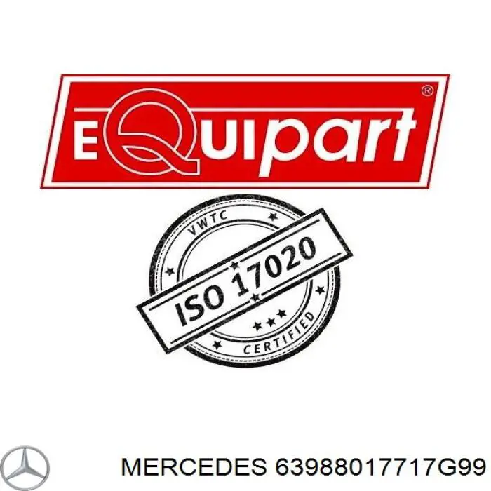 Угол бампера заднего правый Mercedes 63988017717G99 цена, от 51.53 USD