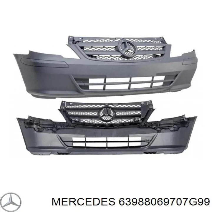 63988069707G99 Mercedes pára-choque dianteiro