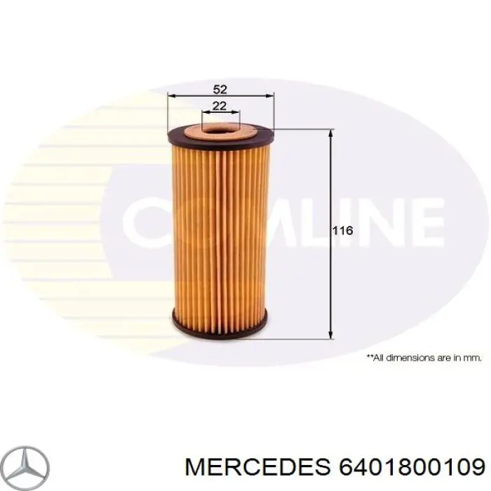 Масляный фильтр 6401800109 Mercedes