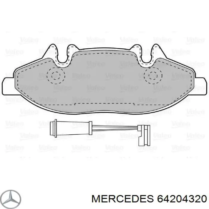 64204320 Mercedes передние тормозные колодки