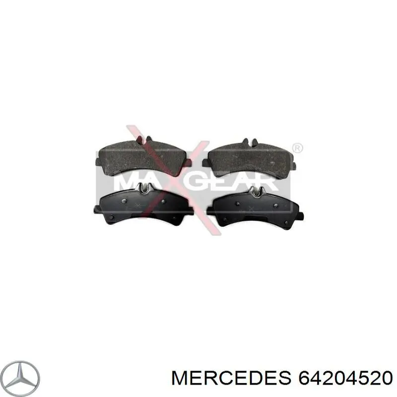 Задние тормозные колодки 64204520 Mercedes